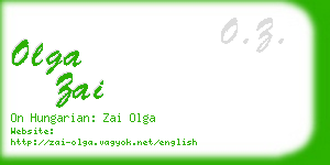 olga zai business card